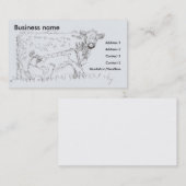 Koe en Kalf Zuigen Tekening Visitekaartjes (Voorkant / Achterkant)