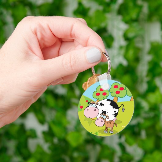Koe- en Kalfboerderijscene Sleutelhanger