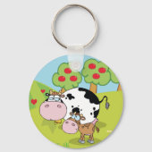 Koe- en Kalfboerderijscene Sleutelhanger (Achterkant)