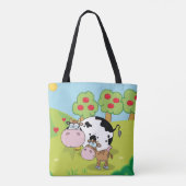 Koe- en Kalfboerderijscene Tote Bag (Achterkant)