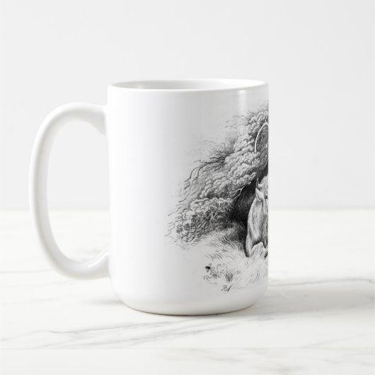 Koe en kat schets Koffiemok (Links)