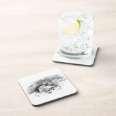 Koe en kat schets Onderzetter (Rechterzijde)