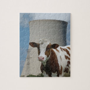 Koe- en kerncentrale koeltoren legpuzzel