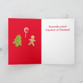 Koe en kerstkoekjes feestdagen kaart (Binnen)