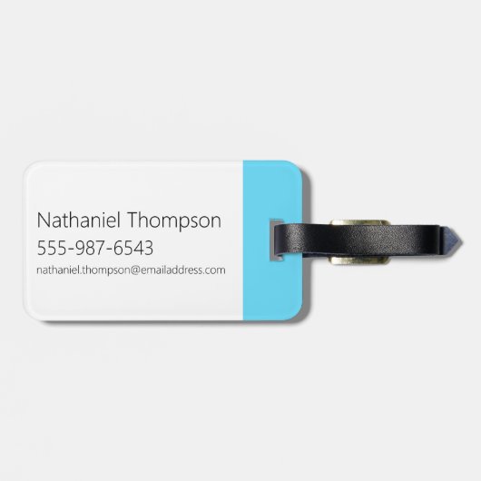 Koe en kip glimlachend grafisch bagagelabel (Achterkant horizontaal)