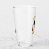 Koe en kip glimlachend grafisch glas (Rechts)