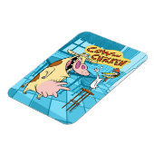 Koe en kip glimlachend grafisch magneet (Linkerzijde)