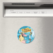 Koe en kip glimlachend grafisch magneet (Insitu (Vaatwasser))