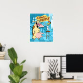 Koe en kip glimlachend grafisch poster (Thuiskantoor)