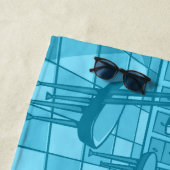 Koe en kip glimlachend grafisch strandlaken (In situ)