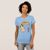 Koe en kip glimlachend grafisch t-shirt (Voorkant volledig)