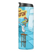 Koe en kip glimlachend grafisch thermosbeker (Geroteerd rechts)