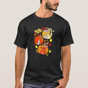 Koe En Kip Halloween Pompoen Groepsposter T-shirt