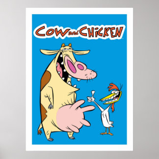 Koe en kip poster
