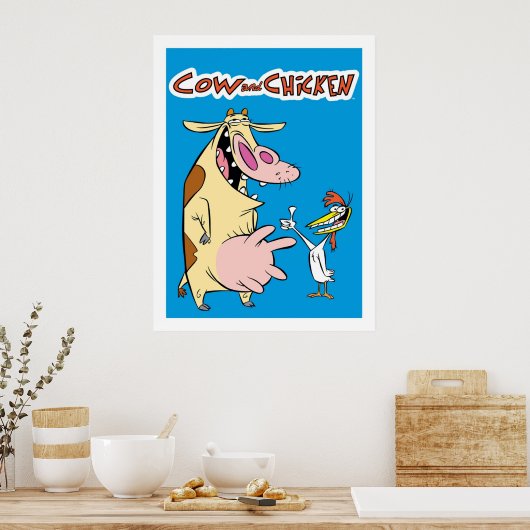Koe en kip poster (Keuken)