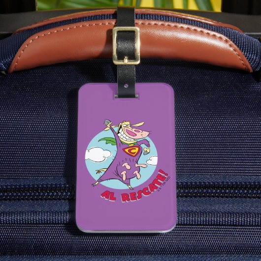 Koe en kip Super Koe Al Rescate! Bagagelabel (Voorkant Insitu 2)