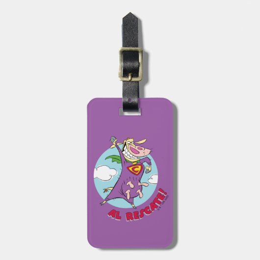 Koe en kip Super Koe Al Rescate! Bagagelabel (Voorkant verticaal)