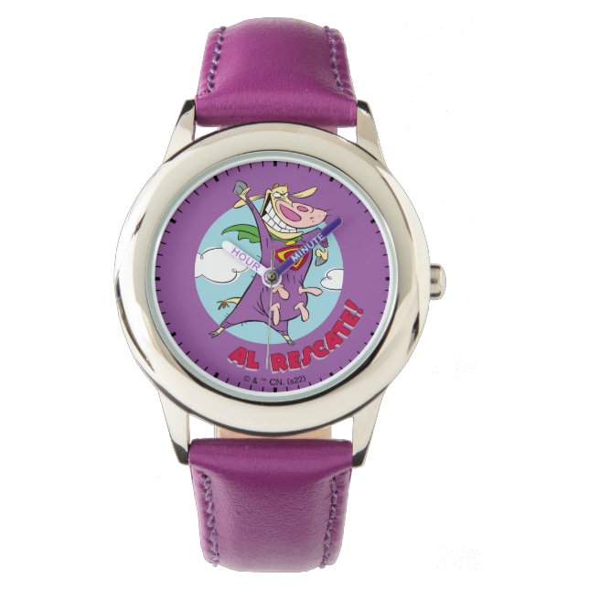 Koe en kip Super Koe Al Rescate! Horloge (Voorkant)