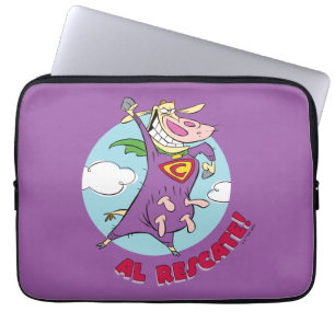 Koe en kip Super Koe Al Rescate! Laptop Sleeve