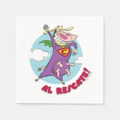 Koe en kip Super Koe Al Rescate! Servet (Voorkant)