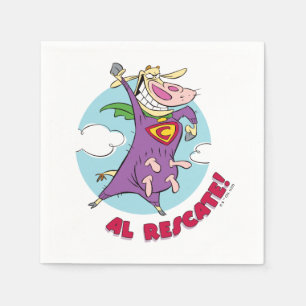 Koe en kip Super Koe Al Rescate! Servet