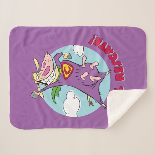 Koe en kip Super Koe Al Rescate! Sherpa Deken (Voorkant (horizontaal))