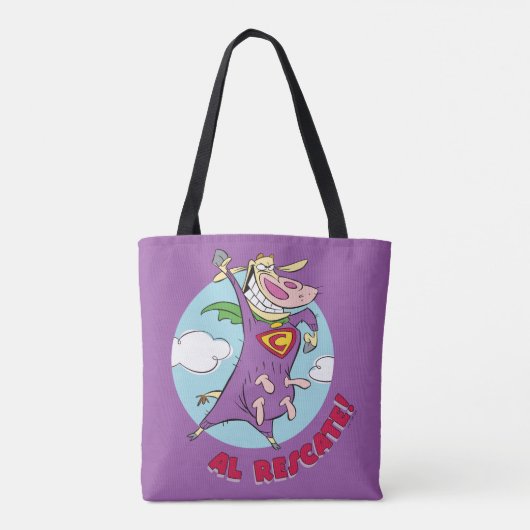 Koe en kip Super Koe Al Rescate! Tote Bag (Achterkant)