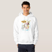 Koe en kippen lachen Grafisch Hoodie (Voorkant volledig)