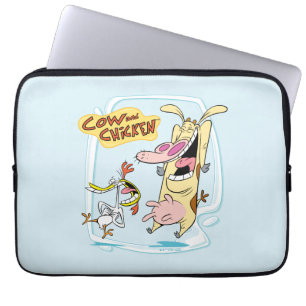 Koe en kippen lachen Grafisch Laptop Sleeve