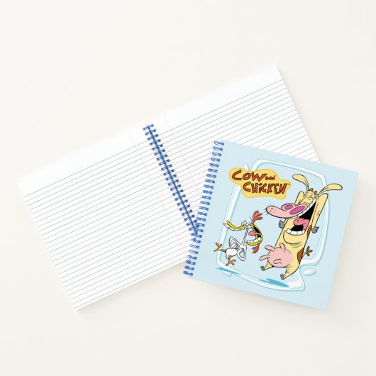 Koe en kippen lachen Grafisch Notitieboek (Binnen)