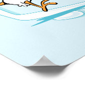 Koe en kippen lachen Grafisch Poster (Hoek)