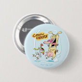 Koe en kippen lachen Grafisch Ronde Button 5,7 Cm (Voorkant /achterkant)