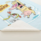 Koe en kippen lachen Grafisch Sherpa Deken (3/4)