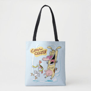 Koe en kippen lachen Grafisch Tote Bag