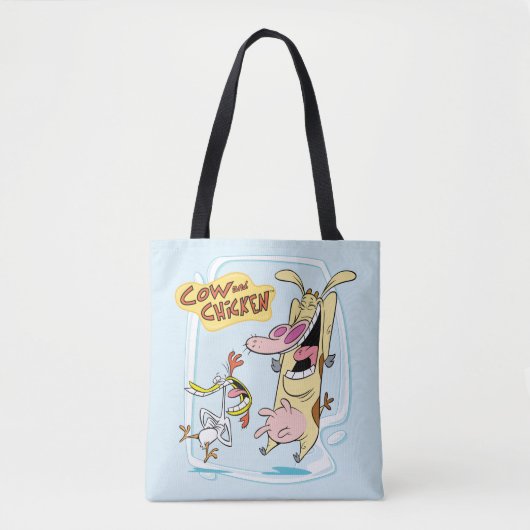 Koe en kippen lachen Grafisch Tote Bag (Voorkant)