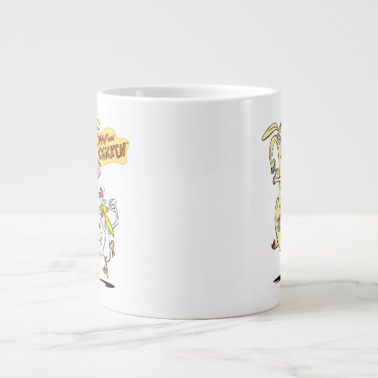 Koe en kippentranspen grote koffiekop (Voorkant)