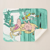 Koe en kippentranspen sherpa deken (Voorkant (horizontaal))