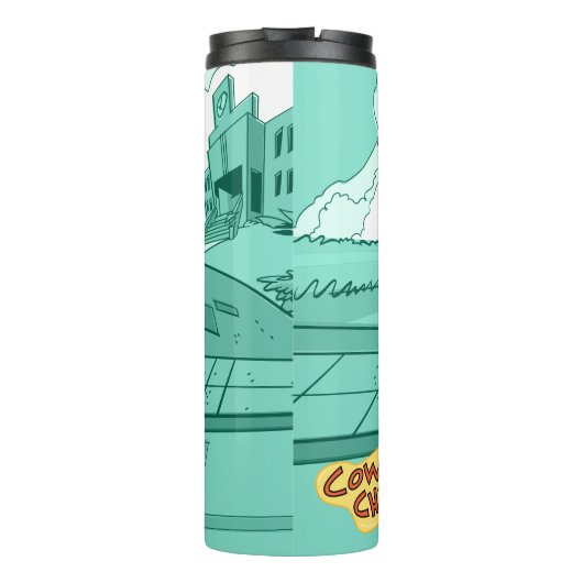 Koe en kippentranspen thermosbeker (Achterkant)