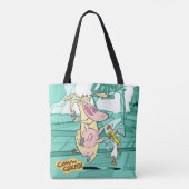 Koe en kippentranspen tote bag (Achterkant)