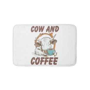 Koe en koffie Png, Grappig westers meisje Badmat