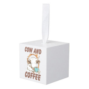 Koe en koffie Png, Grappig westers meisje Decoratie