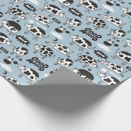 Koe en melk cadeaupapier (Hoek)