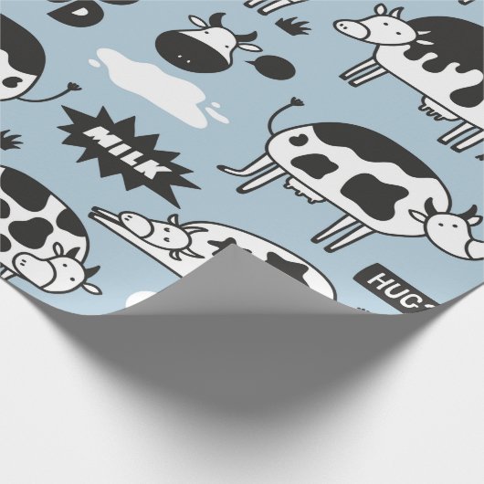 Koe en melk cadeaupapier (Hoek)