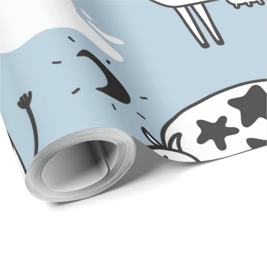 Koe en melk cadeaupapier (Rol Hoek)