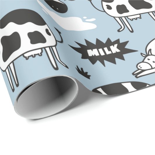 Koe en melk cadeaupapier (Rol Hoek)