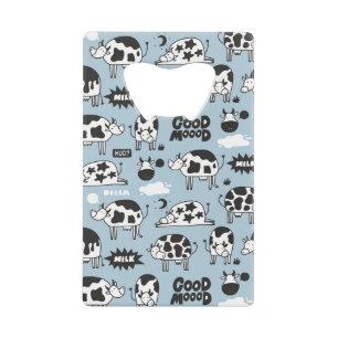 Koe en melk creditkaart flessenopener