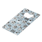 Koe en melk creditkaart flessenopener (Voorkant Gekanteld)