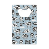 Koe en melk creditkaart flessenopener (Achterkant)