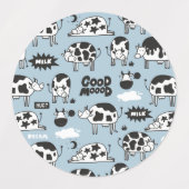 Koe en melk labels (Design 2)