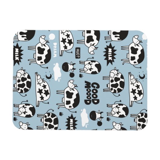 Koe en melk magneet (Horizontaal)